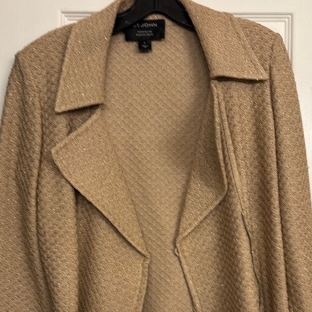 St. John Beige Textured Women's Jacket
